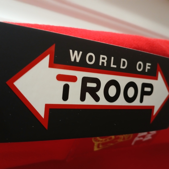 Vibrant Red Joggers with Unique Patches - Picture 2 of 6